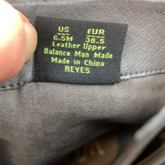 Sam Edelman Women’s Gray Leather Crocodile effect Reyes heeled ankle boots 6.5 - Picture 14 of 15